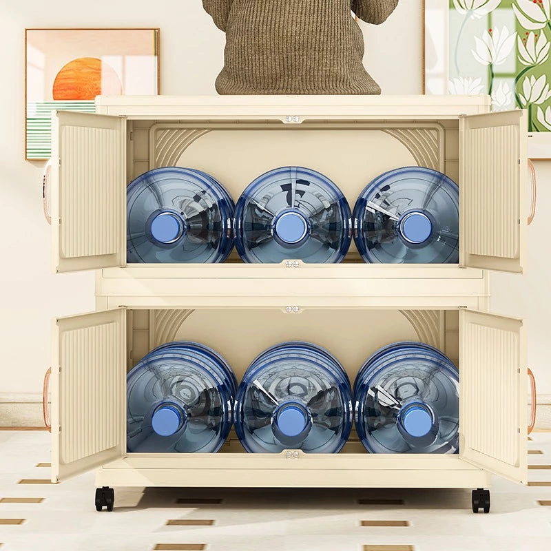 kit 12 Caixas Organizadora Premium – Dobrável, Empilhável e com Rodinhas
